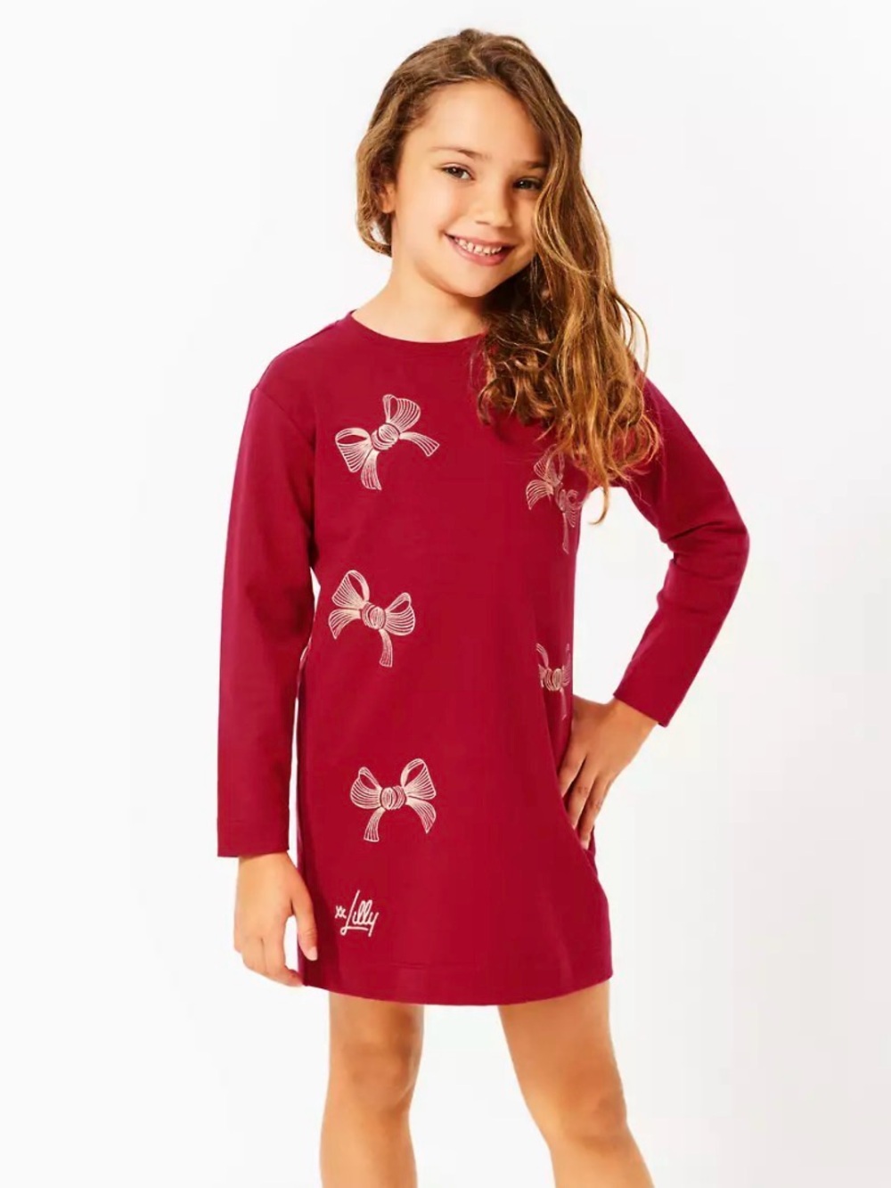 Lilly Pulitzer Mini Ballad sweatshirt dress girls S (4/5)